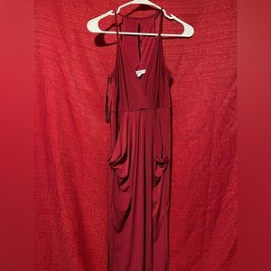 Long red dress